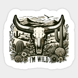 Western Desert Cow Sticker